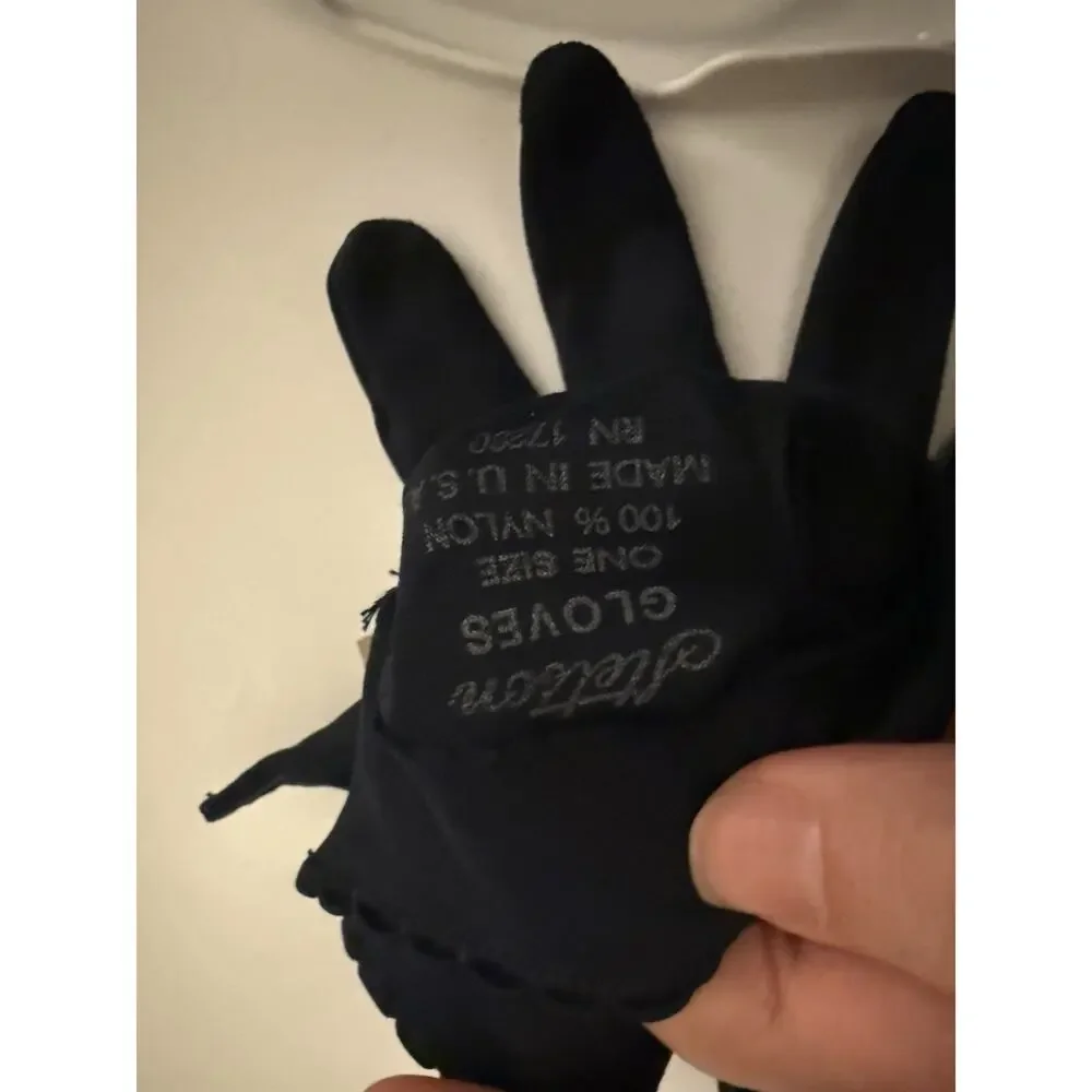 VTG Stetson Nylon Gloves One Size Black